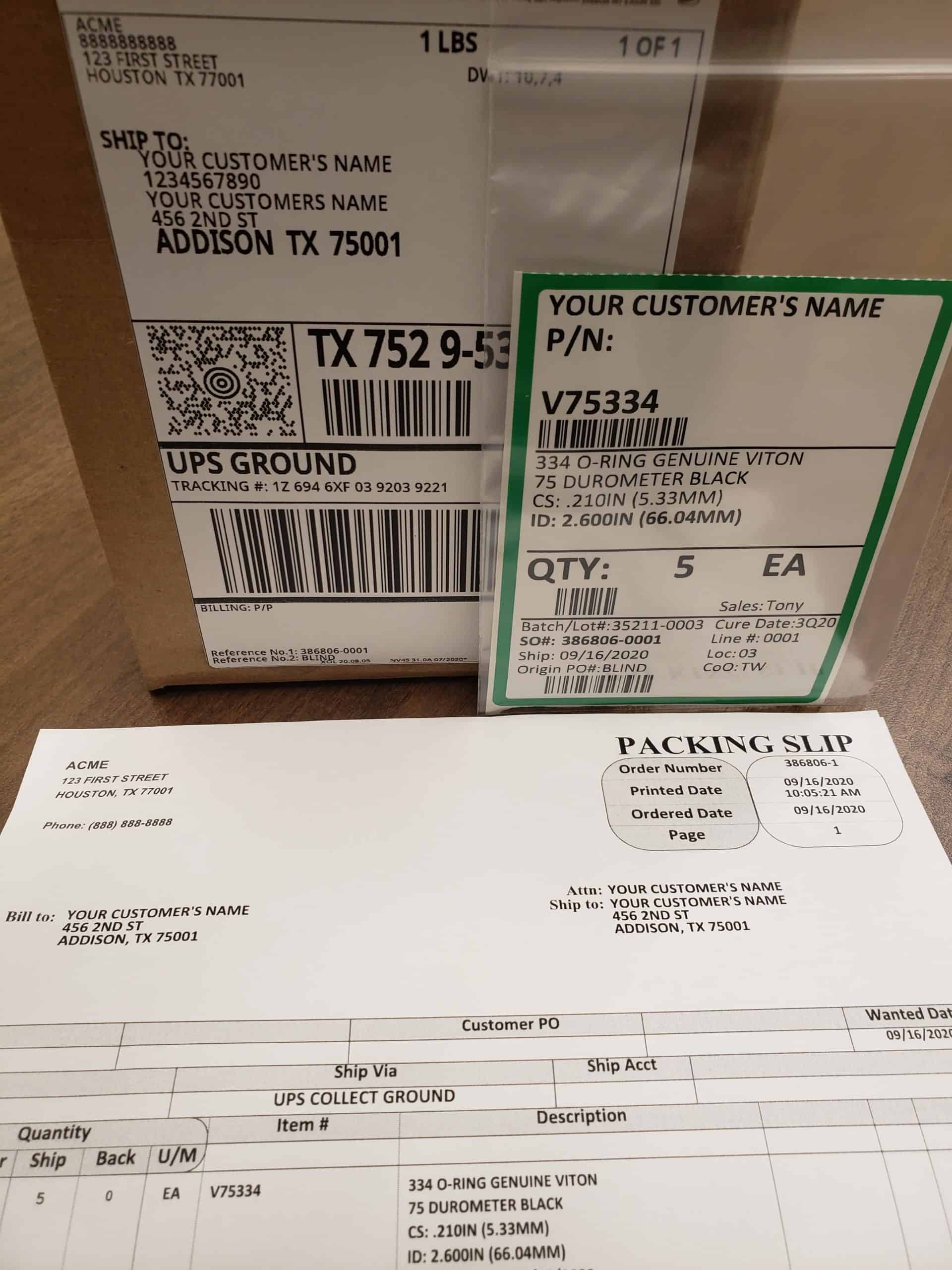 Blind Drop Shipments Global O Ring And Seal