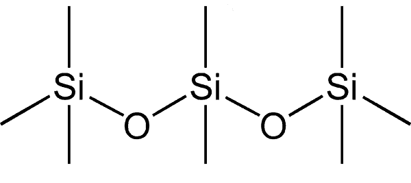 Chemical structure of PDMS