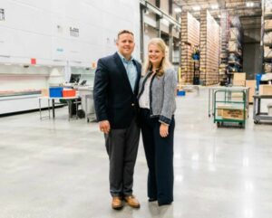 Brian and Lauren DeSpain at the Global O-Ring and Seal facility